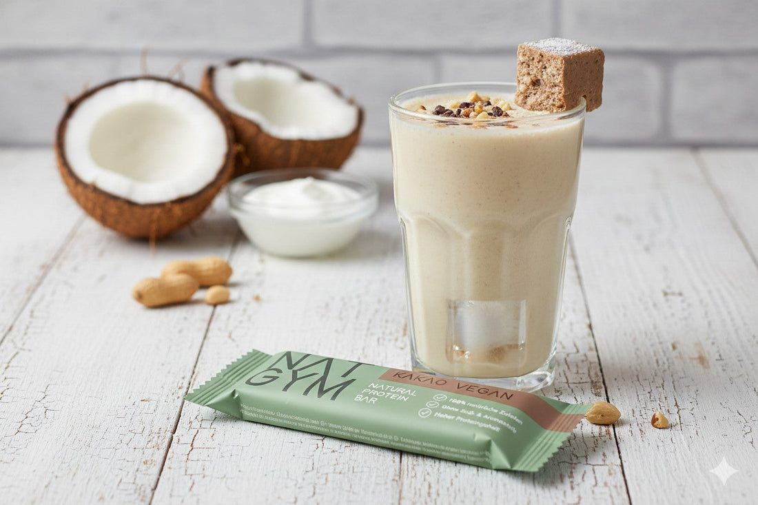 Rezept für hochkalorischen Protein-Riegel-Kokos-Smoothie