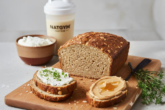 Rezept für selbstgemachtes Quarkbrot mit Protein