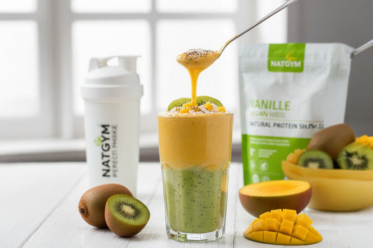 Rezept für leichten Vanille-Mango-Kiwi-Smoothie