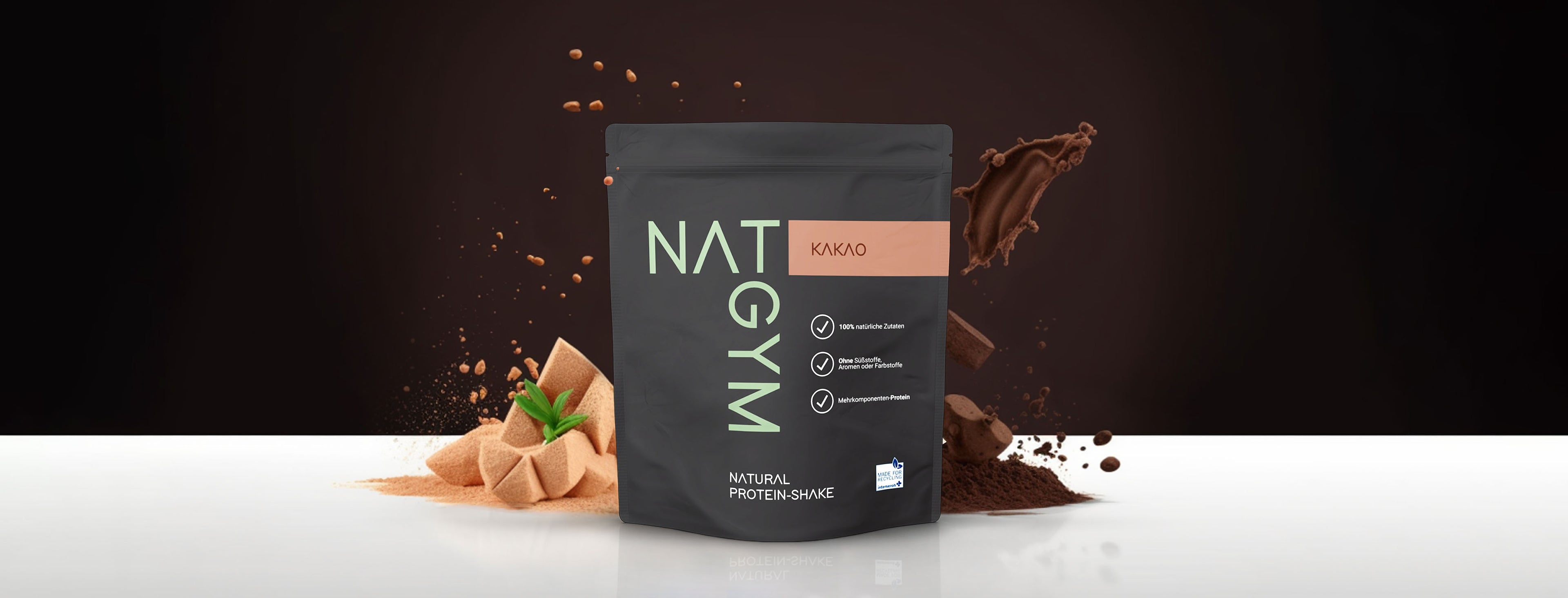 NATGYM Natürlicher Proteinshake ohne Süßstoffe